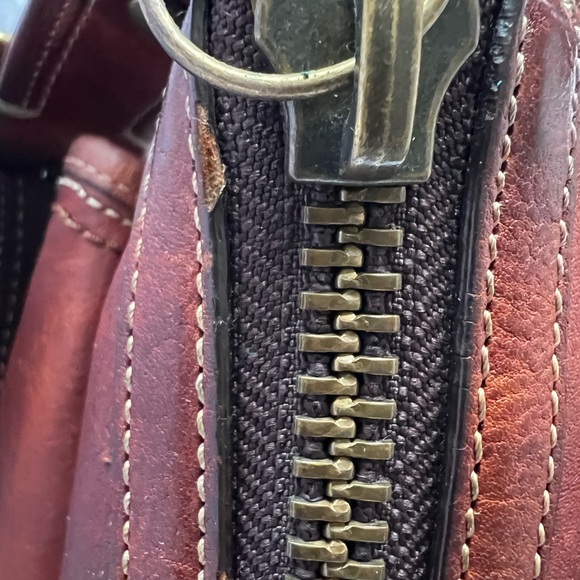 65th Anniversary Vintage Coach Chestnut Leather Mandy - Picture 8 of 8